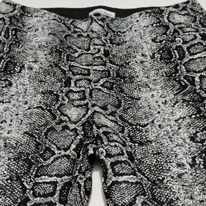 CALVIN KLEIN Women's Stretch Snakeskin Print  Black & Gray Pants Size 8